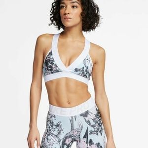 Nike Indy dry-fit white and floral sports bra M
